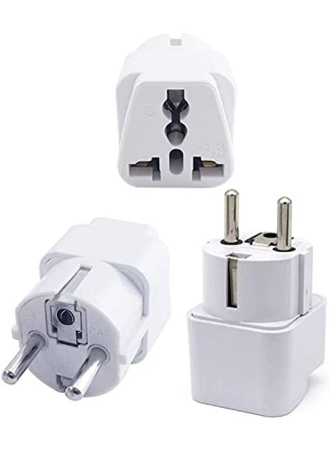 Wtrtr 3-Piece Universal Power Adapter Uk/Us/Au To Eu Travel Converter