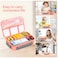 Bento Lunch Box 1300ML - 4 Deep Compartments, BPA Free, Leak-Proof &amp; Reusable - Microwave, Dishwasher &amp; Freezer Safe with Spoon for Adults, Kids, Toddlers (Pink)