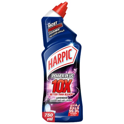 Buy Harpic Power Plus 10X Toilet Cleaner, Lavender Fragrance, 750ml in Kuwait