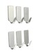 Marrkhor 6-Piece Stainless Steel Self Adhesive Hook Silver 35X14Millimeter
