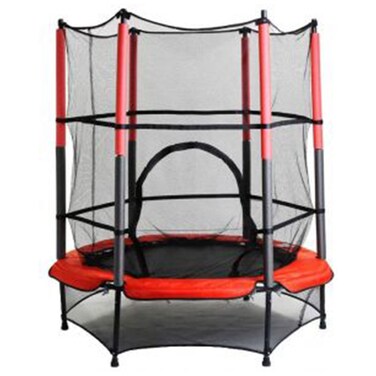 ترامبولين دائري مع شبكة امان مغلقة - 55 بوصة