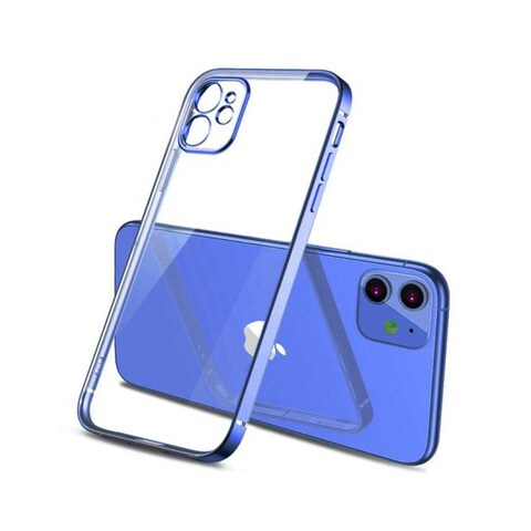 Iphone 11  Electro Plated Blue  Silcone Case Cover