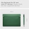 Spigen Laptop Sleeve Valentinus S 15 15.6 16 inch, compatible with MacBook Pro, Built in Magnetic Flap with [Foldable Stand] Leather Laptop Case, Laptop Pouch Bag - Jeju Green