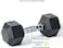 H PRO Rubber Encased Hex Dumbbell Hand Weight Pair - 15Kg x 2