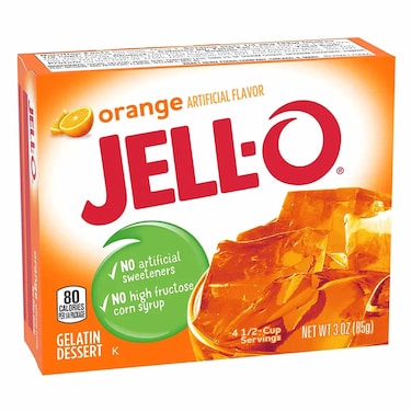 Jell-O Orange Flavor Instant Gelatin 85g