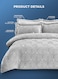 Parry Life 8 Pieces Set Includes 1 Comforter 260 x 240cm 2 Pillow Covers 2 Shawms 1 Bedsheet 2 Cushions