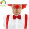 Party Time Pair of Red Clown Nose &amp; Clown Bow Tie Clown Costume Accessories for Birthday, Halloween Costume Party, Halloween Props - Party Supplies
