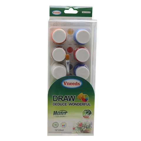 Vneeds V.03.20 Water Colour 25ml x 12 Pieces
