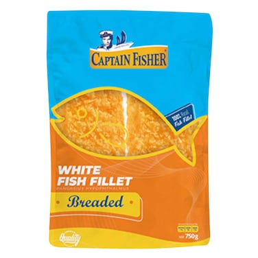 Captain Fisher Breaded White Fish Fillet 750g