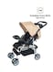Moon Trek New Born One Hand Fold Multi Position Recline Stroller, Two Tray, Large Canopy And Shopping Basket - Beige Color