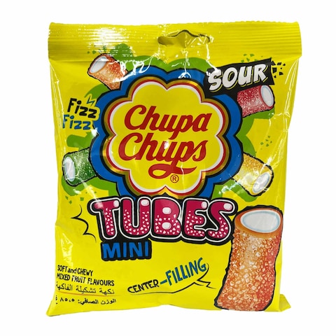 Chupa Chups Tubes Pouch Mixed Fruits Flavour - 85 gm