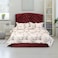 In House Oslo Velvet Bed Frame - Single - 200x120 cm - Burgundy