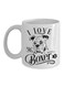 muGGyz Printed Ceramic Coffee Mug White