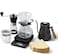 Sky-Touch Pour Over Coffee Maker Set, Coffee Accessories Tools 7 Pcs With Portable Carry Case Stainless Gooseneck Kettle, Black, 00103