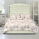 In House Maldives Velvet Bed Frame - Queen - 200x160 cm - Ivory