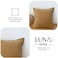 Luna Home 1 Piece 50*50cm Size, 100% Linen Cushion Cover, Solid Brown Bean