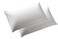 CottonHub 2-Piece Striped Rectangular Bed Pillow Microfiber White 50x75cm