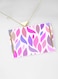 Lowha Decorative Acrylic Serving Tray With Gold Metal Handles And Painted Leaf Design 20x30 cm