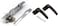 Abbasali Aluminium Door Handle Black With 20mm Lock Body
