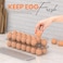 Egg Storage Container For Refrigerator - 14 Egg Container With Lid &amp; Handle, Egg Holder For Refrigerator, Egg Storage &amp; Egg Tray (Pack of 2)