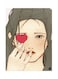 Metal Plate Of Korean Art Poster Beige/Grey/Red