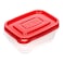 Lock &amp; LockEZ Lock Easy Plastic Rectangular Food Container HLE6304 Clear/Red 520ml 2 PCS