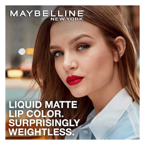 Maybelline New York Sensational Liquid Matte Lipstick 03 Flush It Red 7ml