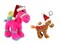 Bundle items - Dark Pink camel with santa hat 18cm and Brown  key ring 12cm