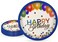 Blue Happy Birthday Party Paper Plates, 9 inches Disposable Plates for Birthday Party Supplies for Girls and Women [6 Pack]