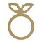 Gold Acrylic Holly Napkin Rings