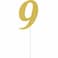 Creative Converting- Cake Topper Gold Glitter #9< >Gold< >