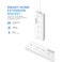 5 way Power Extension Cord with 5 USB - Surge Protector Strip With 20W USB-C PD Port, 3 USB-A QC Fast Charging Ports, 2M Cable Organizer,Electrical Outlet Lead Sockets, Multi Plug Power Strip