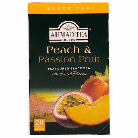 Ahmad Tea&#39;s Peach &amp; Passion Fruits Flavoured Black Tea - 20 Count
