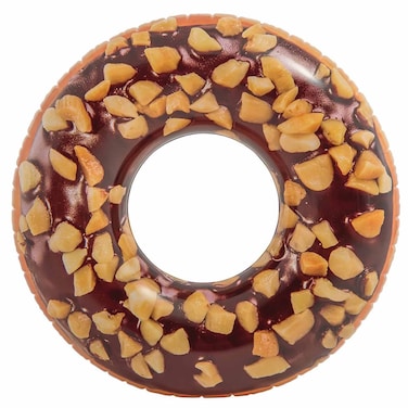 إنتكس عوامة قابلة للنفخ بشكل دونات شوكولاتة مع المكسرات