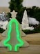 Wooden Neon Festive Tree Light 21x17cm