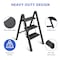 HEXAR&reg; Multipurpose Step Ladder Folding Ladder with Anti-Slip Pedal Folding Step Stool Portable Lightweight Foldable Stepladder for Home Kitchen Library Office 150 KG Capacity (3 STEPS)