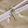 Luna Home Silky Satin, King Size 6-Piece Bedding Set, Plain Beige Color