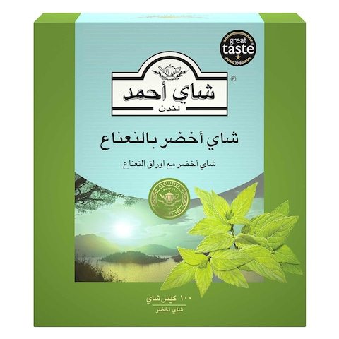 Buy Ahmad Tea - Mint Green Tea - 1.5 x 100 Teabag in Saudi Arabia