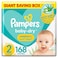 Pampers Aloe Vera Taped Diapers, Size 2, 3-8kg, Mega Box,168 Diapers