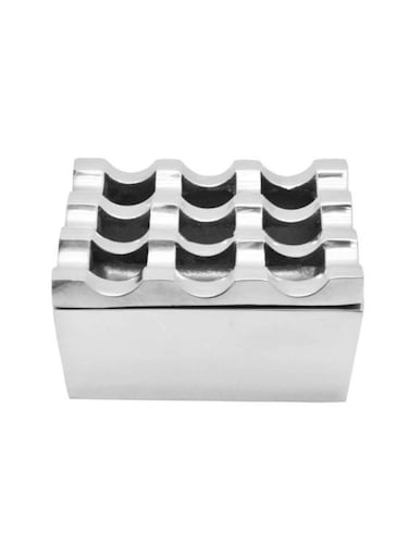 9 Hole Ash Tray - Silver Moulded From High-Grade Material