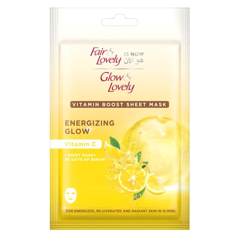 Glow And Lovely Vitamim C Energizing Glow Sheet Mask White 20g