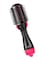 3-In-1 Bangtail Hot Air Brush Styler Black/Pink