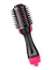 3-In-1 Bangtail Hot Air Brush Styler Black/Pink