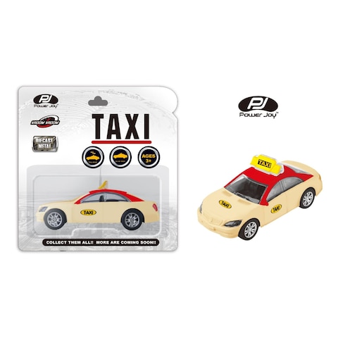 Power Joy Vroom Vroom Taxi Die-Cast Vehicle Beige