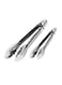 CYTHERIA 2-Piece Stainless Steel Tongs Silver 17.8centimeter