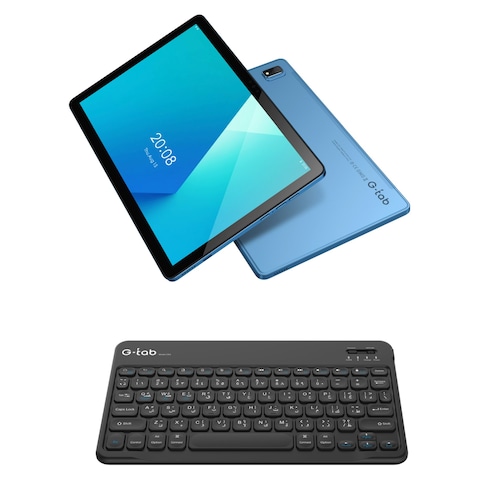 G-tab C30 10.1-Inch 8GB RAM 128GB Wi-Fi 5G With CK2 Keyboard Blue