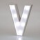 LED Marquee Letter Light Sign Wooden White (V) 25cm