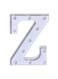 Generic Alphabet LED Letter Lights Light Up Plastic Letters Standing Hanging Z White 22X18X4.5centimeter
