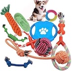 اشتري Mumoo Bear Dog Rope Toys, 10 Pcs Of Puppy Pet Braided Rope Toys Set, Puppy Chew Durable Interactive Cotton Toys Dental Health Teeth Cleaning (10 Pack) في الامارات