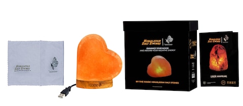 Geohoney Himalayan Salt Lamp With USB Mini - Heart Shape